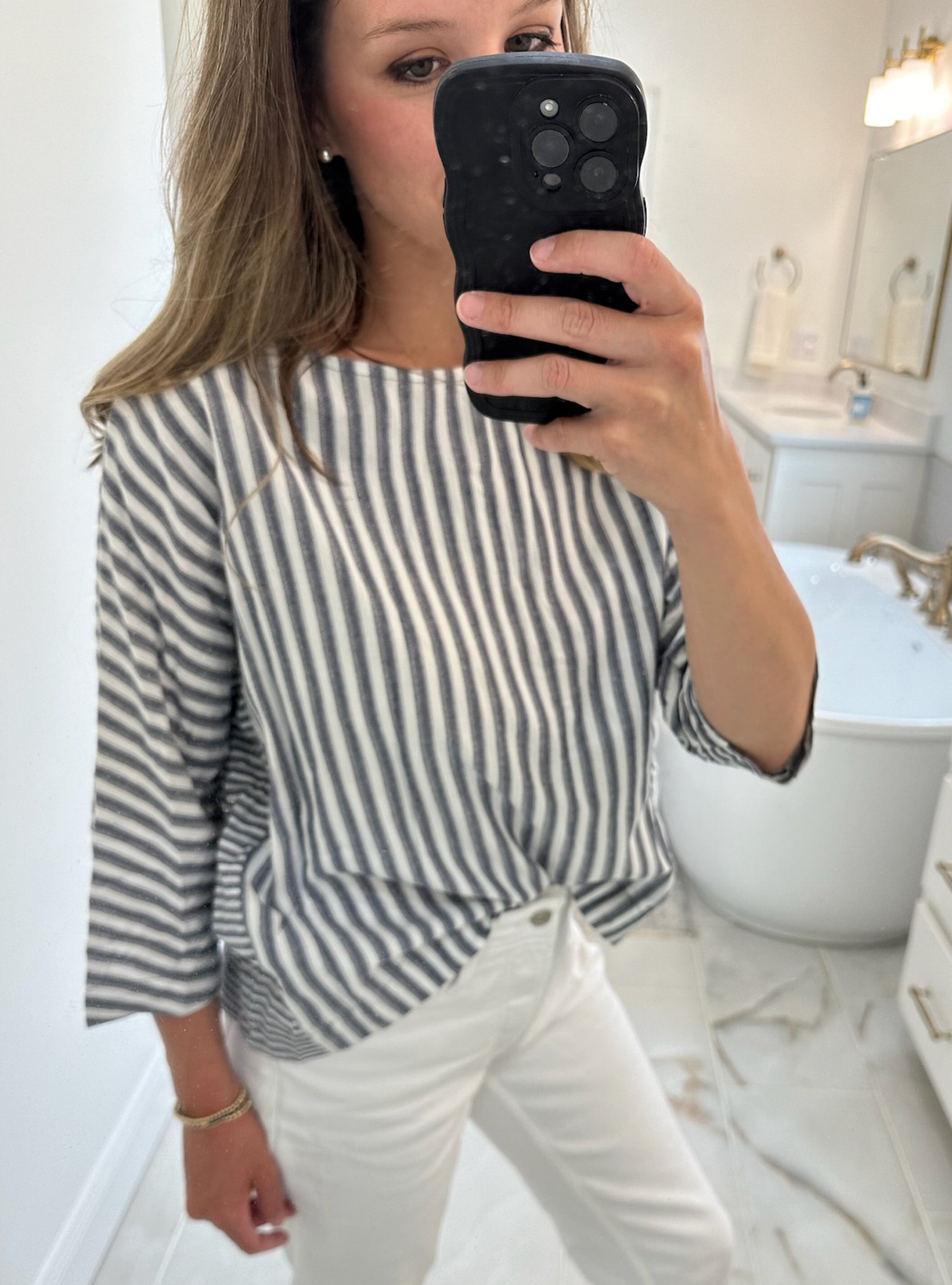 On Yacht Time Striped Top