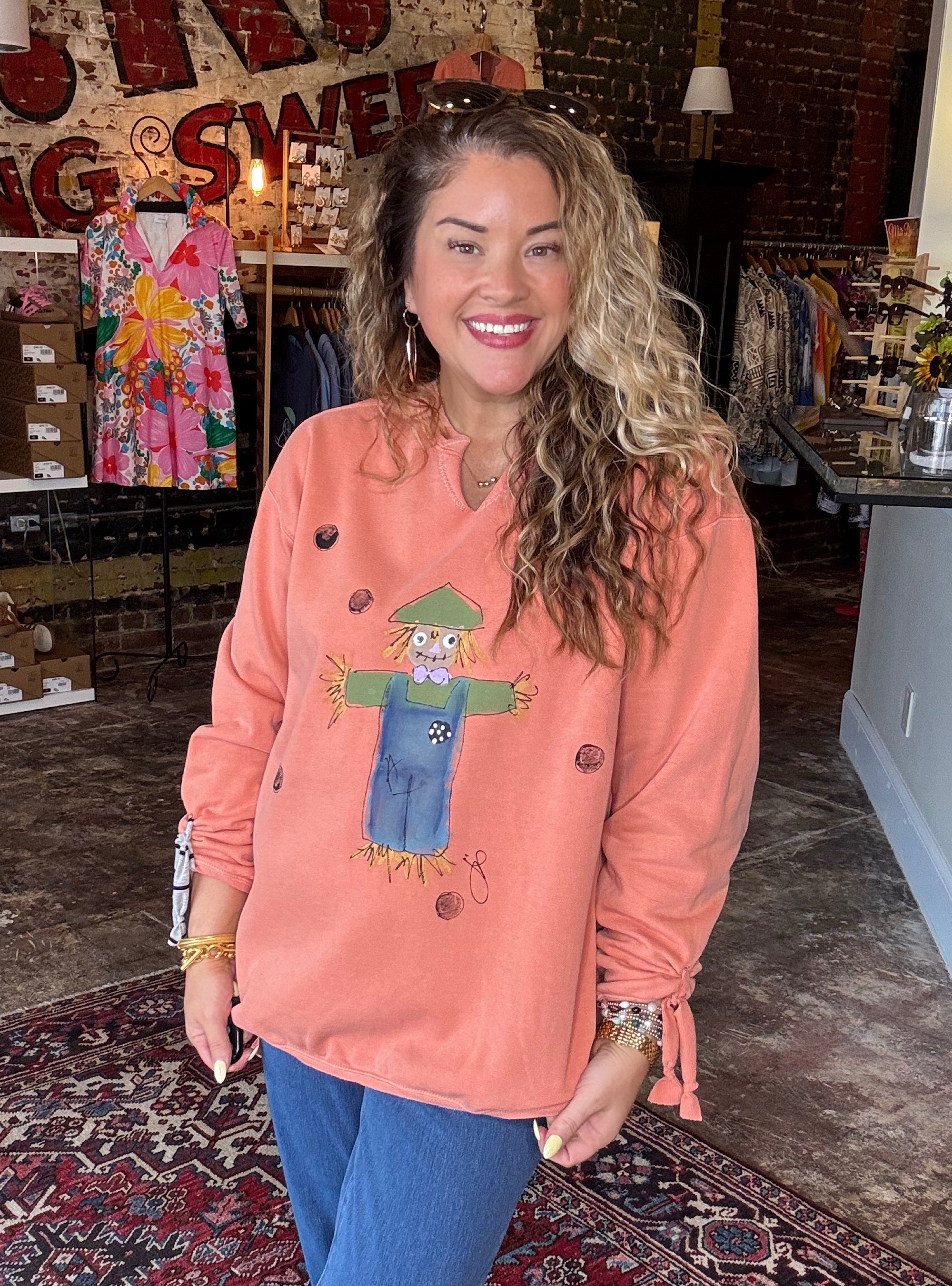 Kunky's Hand Painted Scarecrow Sweatshirt