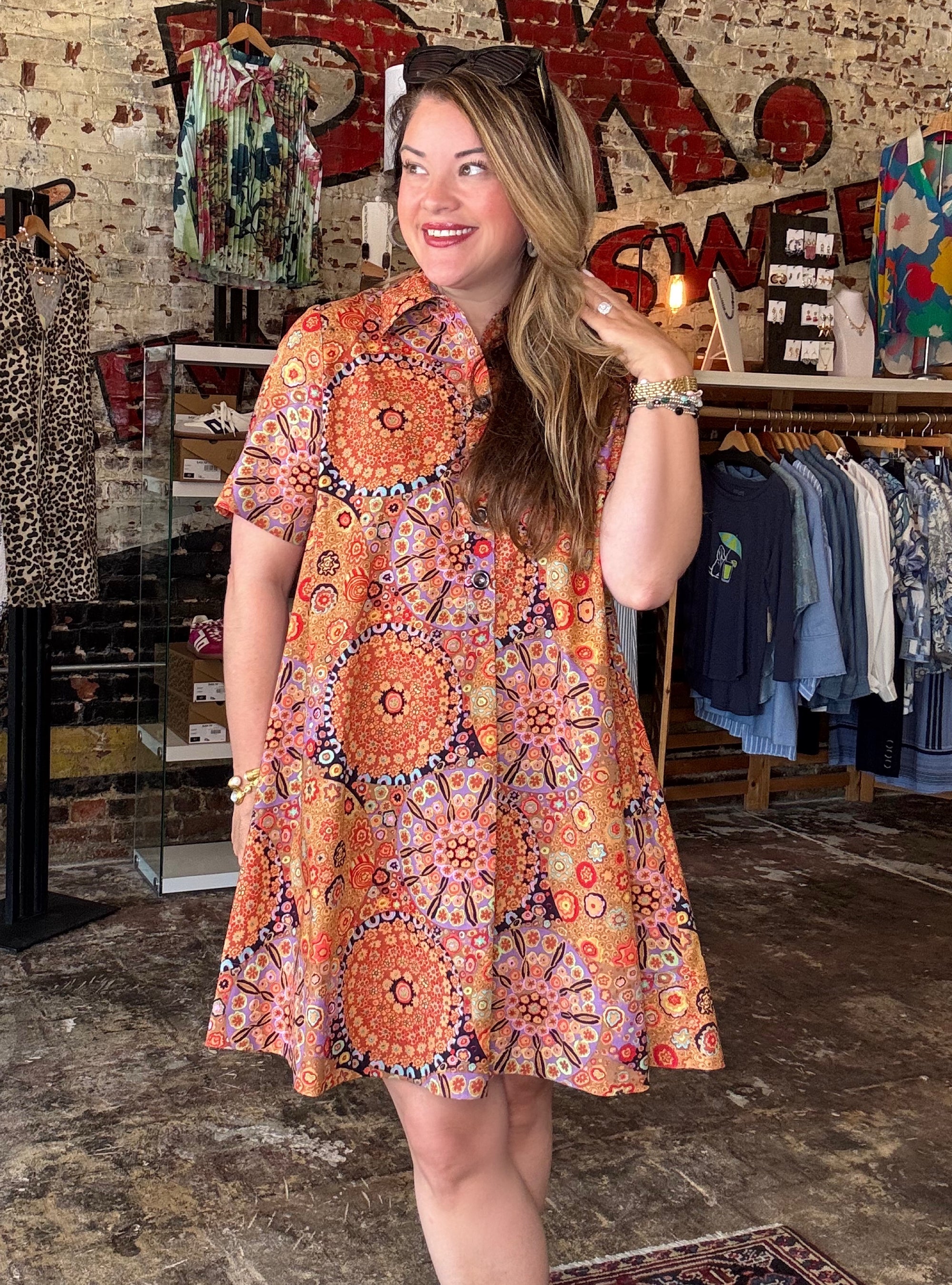 Uncle Frank Kaleidoscope Shift Dress