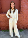 Trendy In Texture Ivory Pant