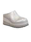 Naked Feet Coach Silver Platform Clogs