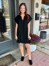 Black To Basic Textured Dress