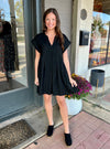 Black To Basic Textured Dress