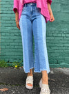 All In On Two-Tone Wide Leg Jeans