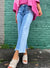 All In On Two-Tone Wide Leg Jeans