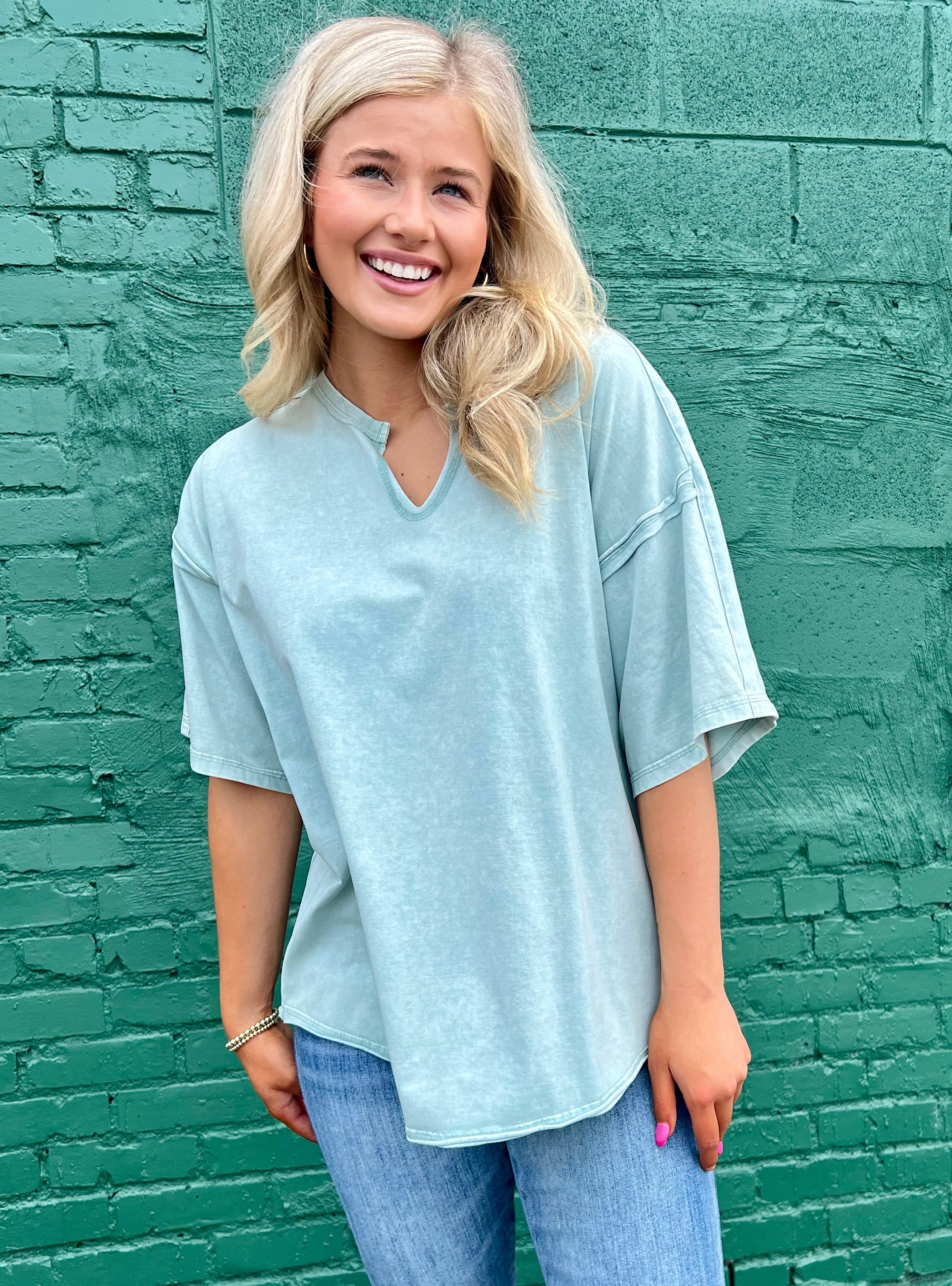 Casually Cool Mint Top