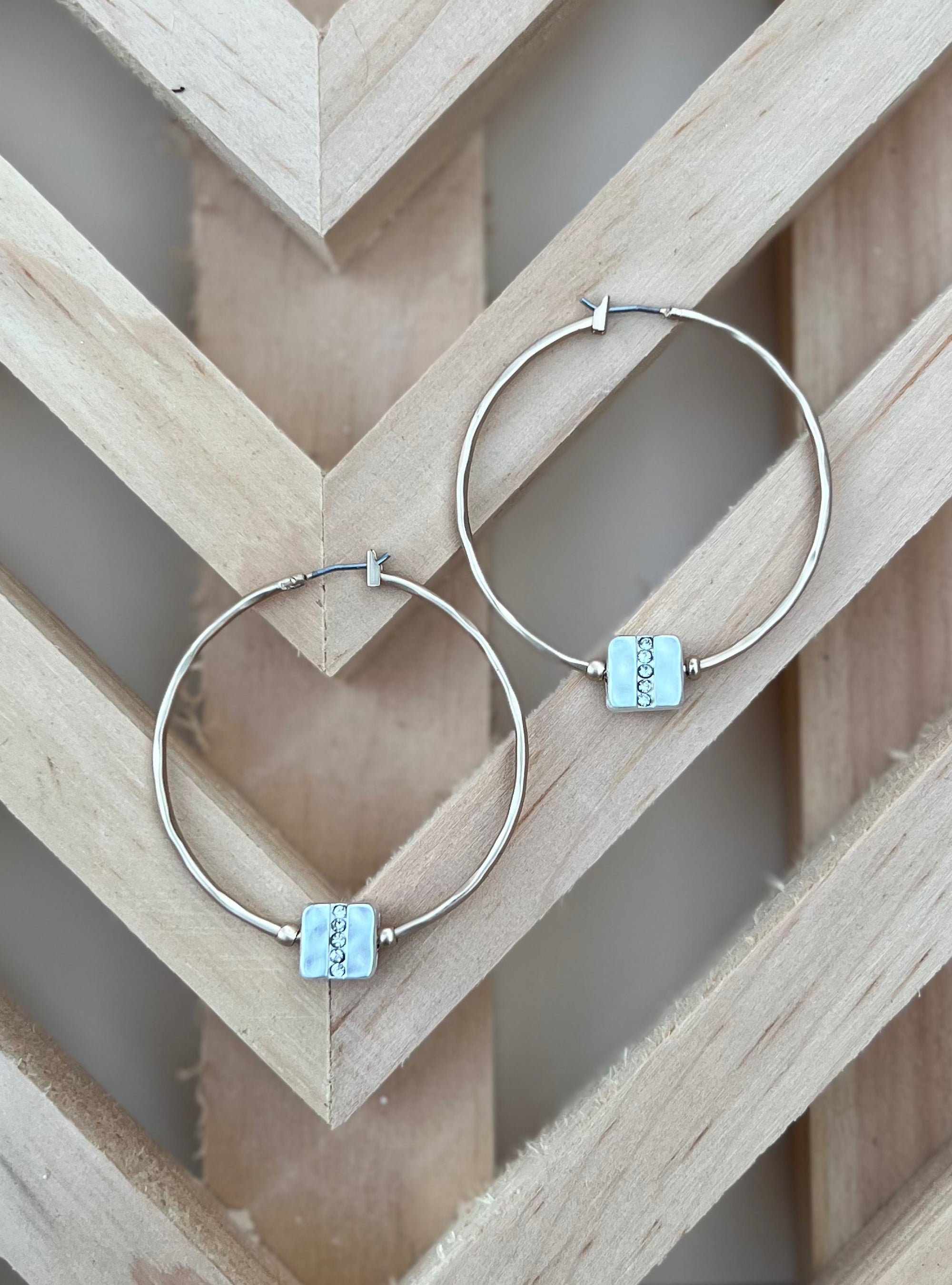 In The Two-Tone Zone Hoop Earrings