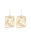 Spiraling Out of Control Gold Earrings