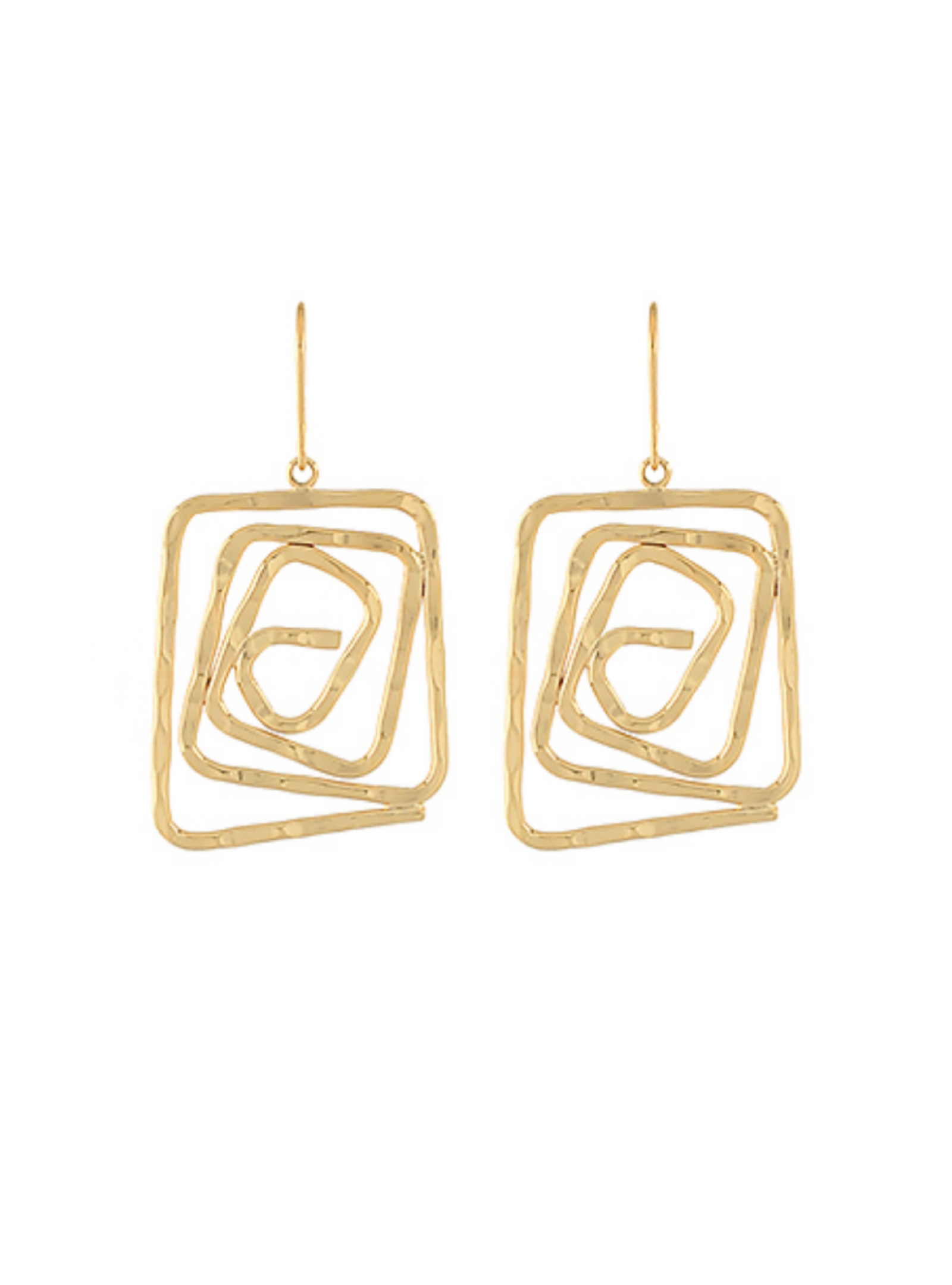 Spiraling Out of Control Gold Earrings