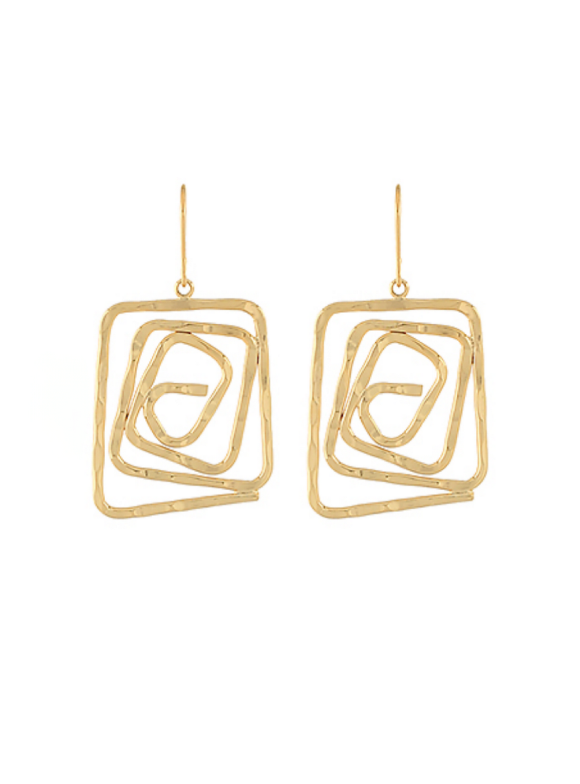 Spiraling Out of Control Gold Earrings