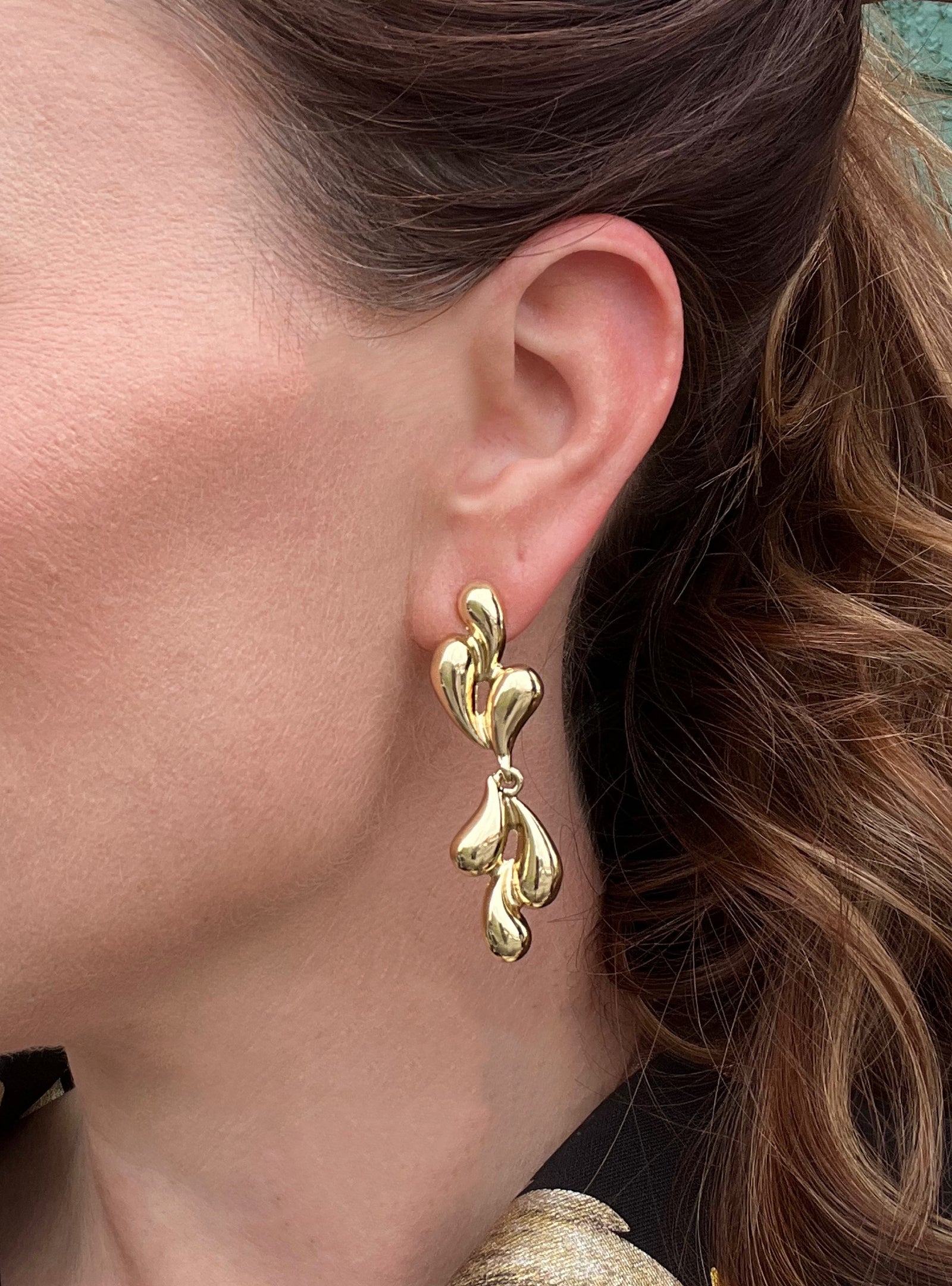 Hit The Links Gold Earrings