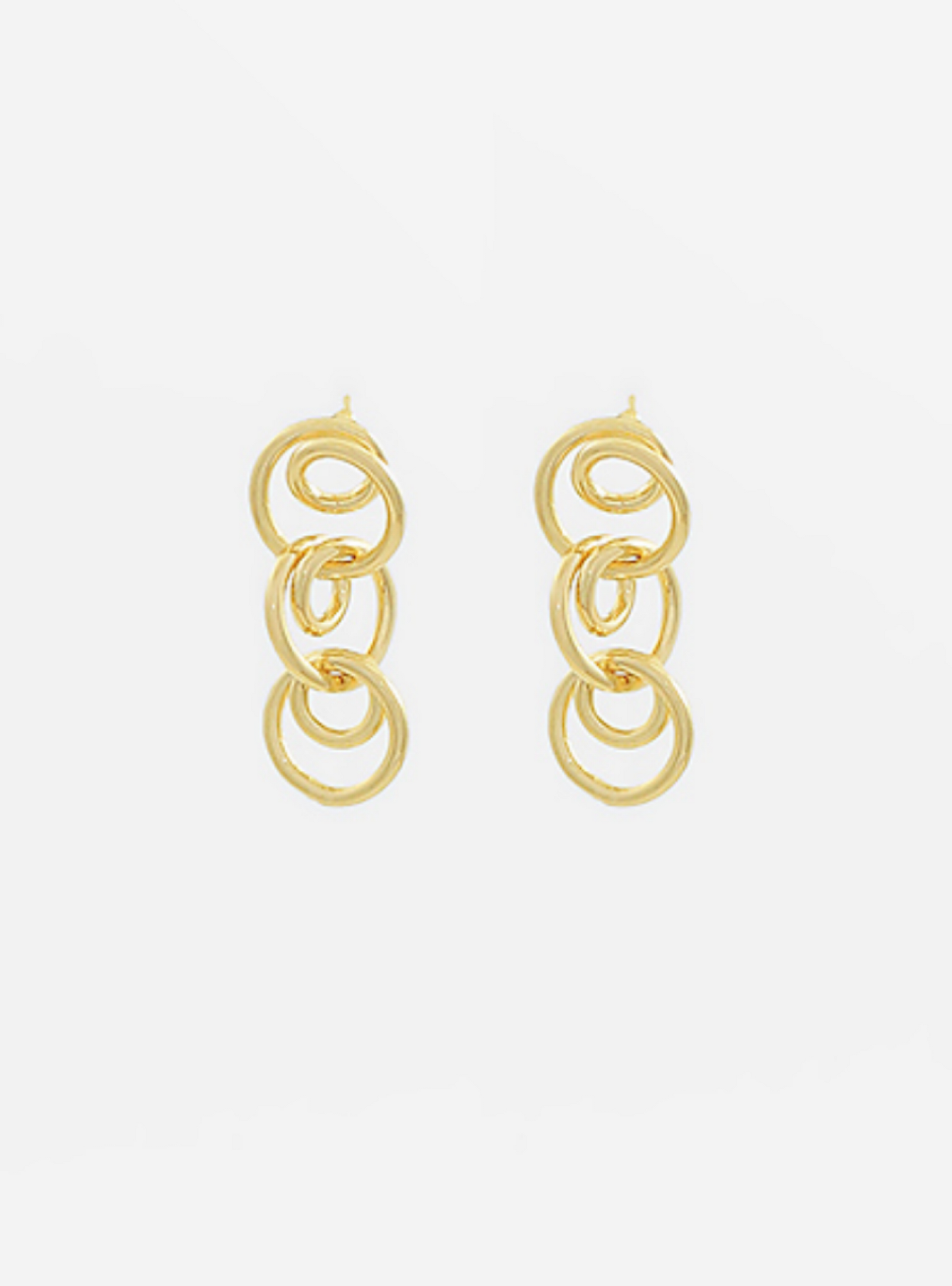 Running In Circles Gold Earrings