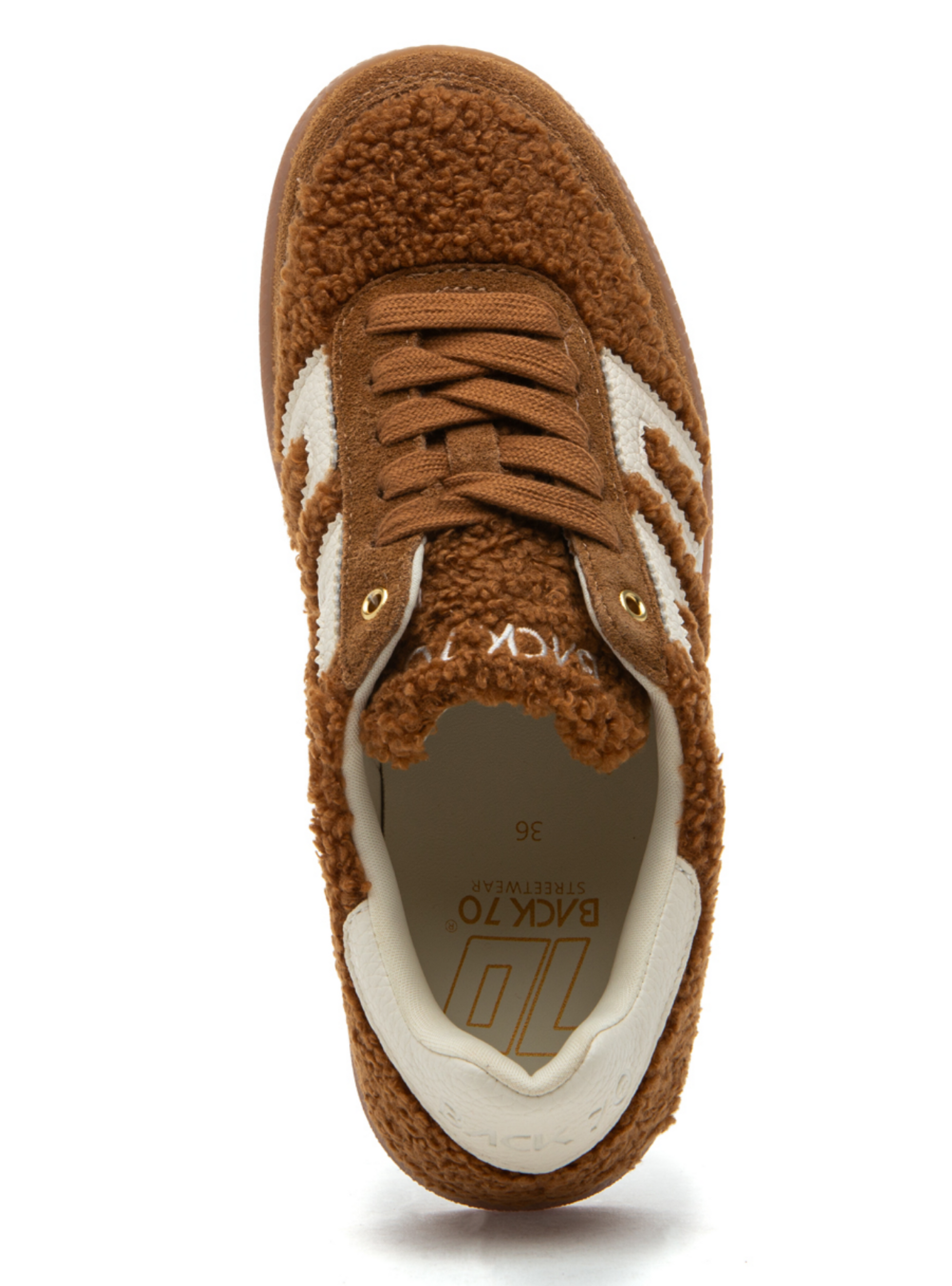 Back 70 Teddy Tobacco &amp; White Sneakers