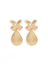 Tic Tac Toe Gold Earrings