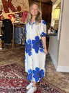 Plant One On Me Blue Floral Dress
