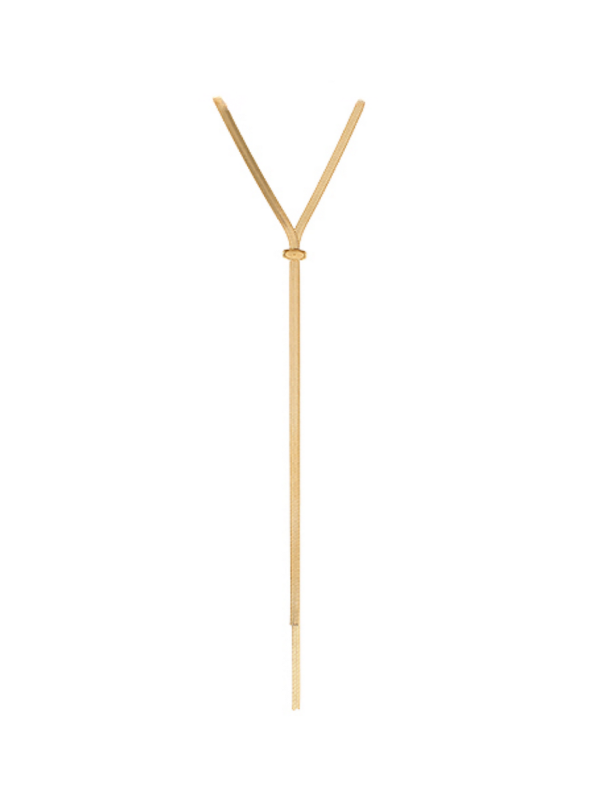 Snake Chain Gold Lariat Necklace