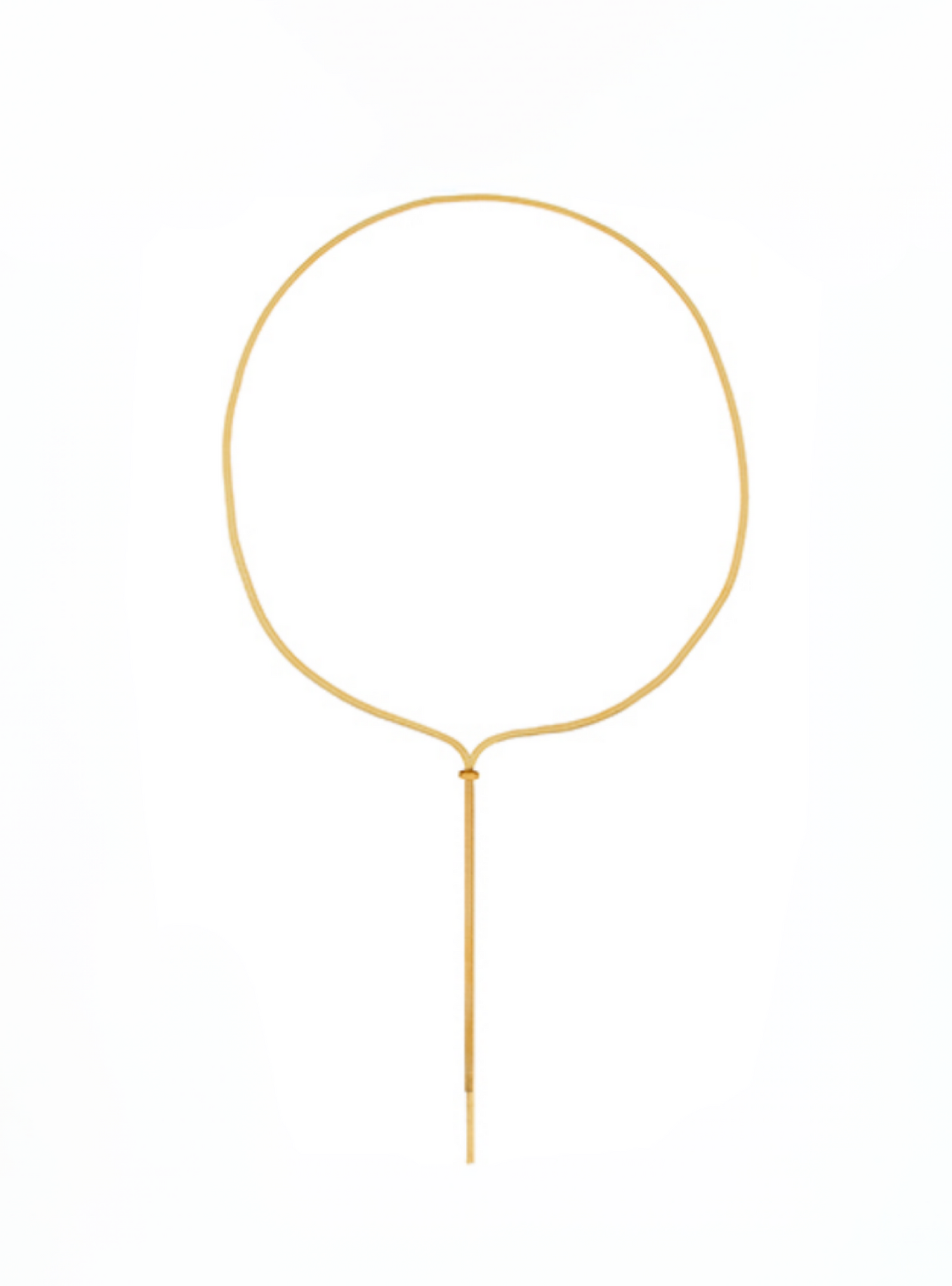 Snake Chain Gold Lariat Necklace