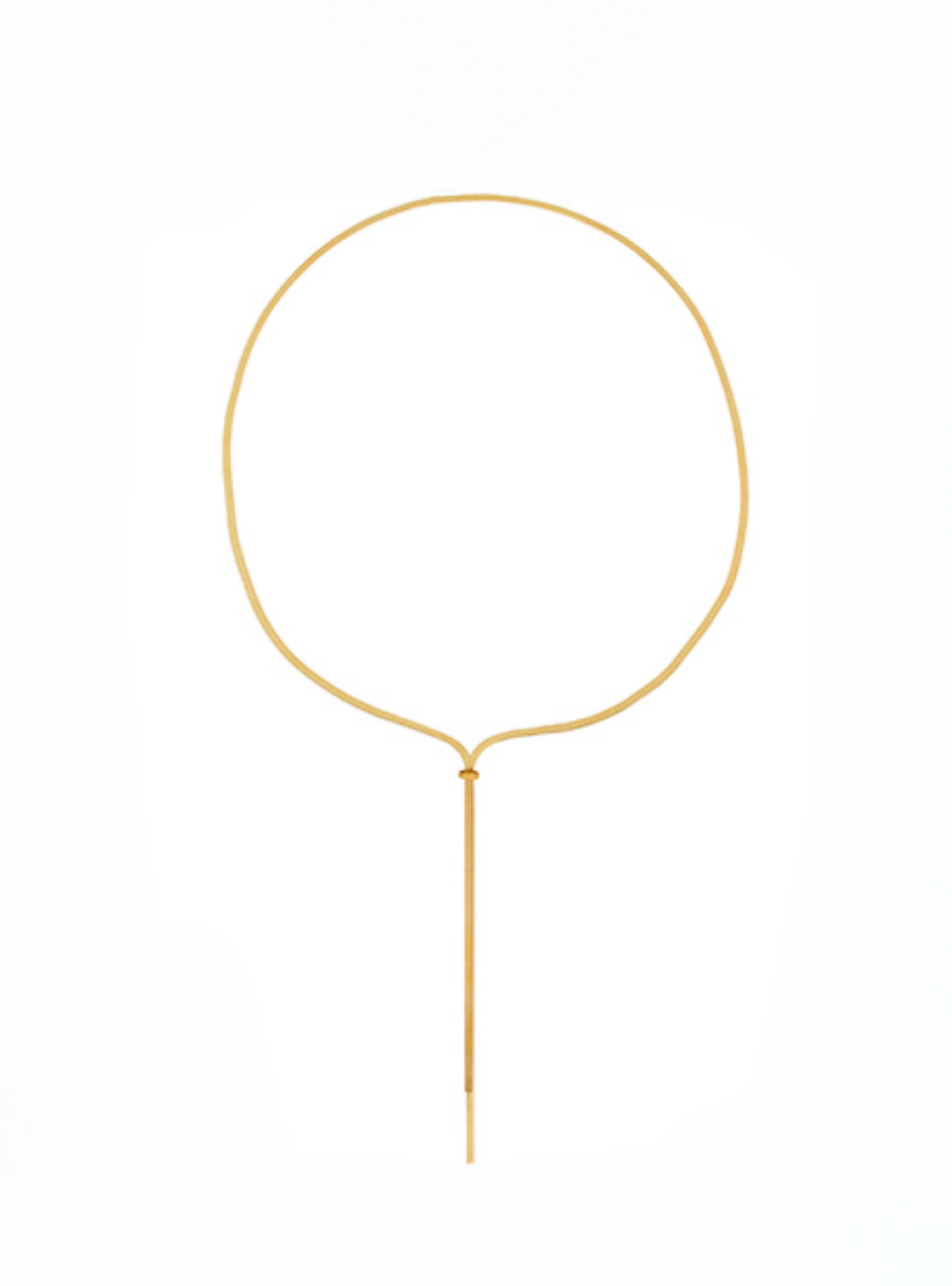 Snake Chain Gold Lariat Necklace