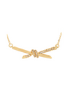 Twisted Gold Bar Necklace