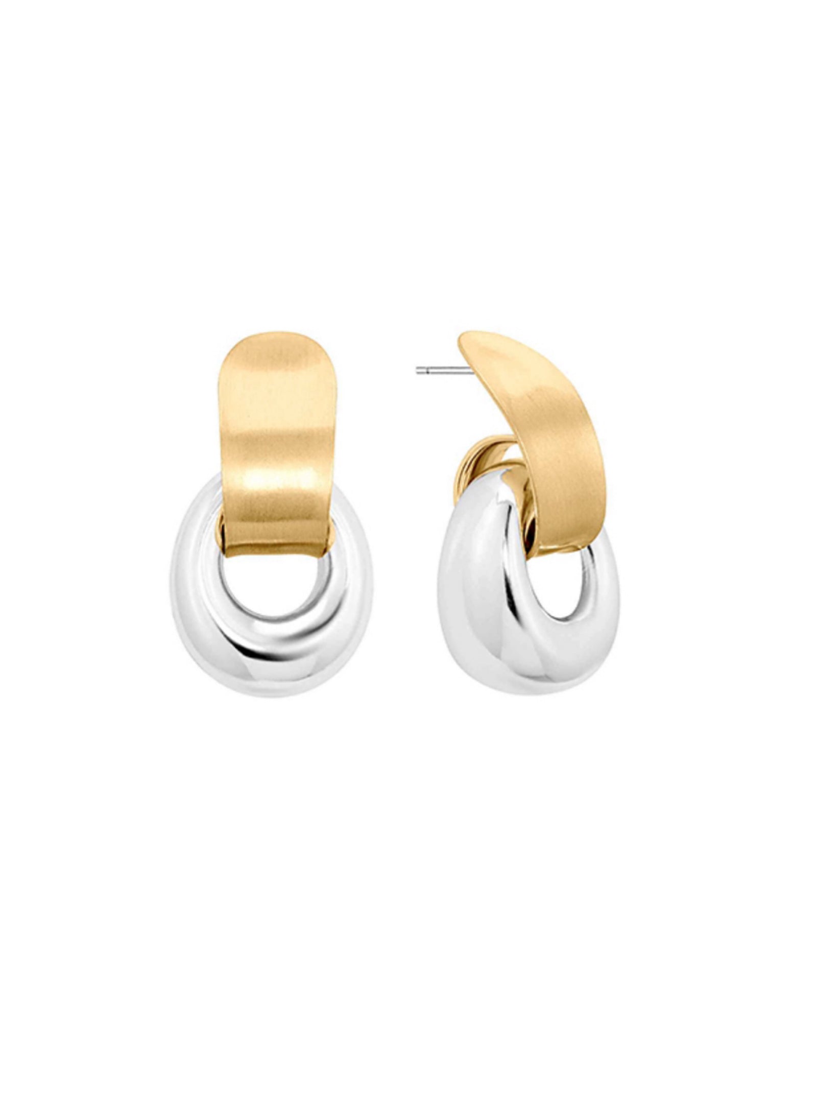 In The Mix Two-Tone Earrings