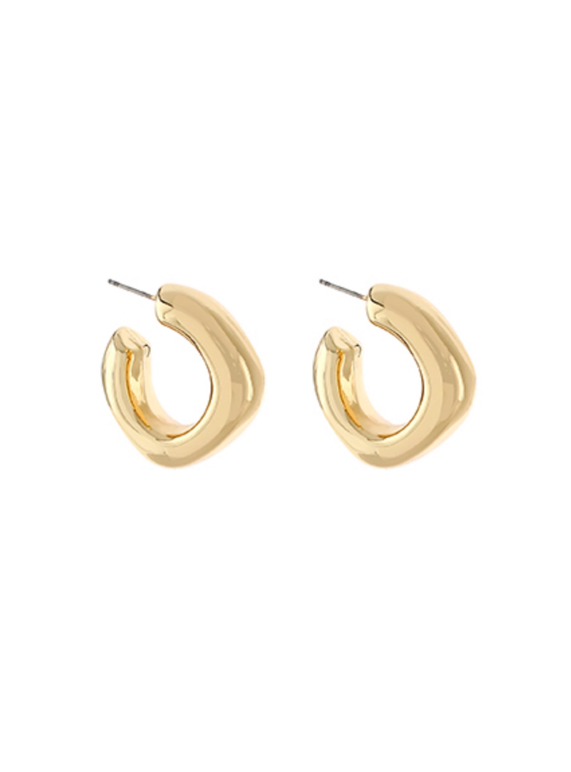 Fair And Square Earrings - Gold