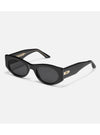 Quay So What Black Oval Sunglasses