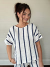 Liabella Navy Linen O/S Top