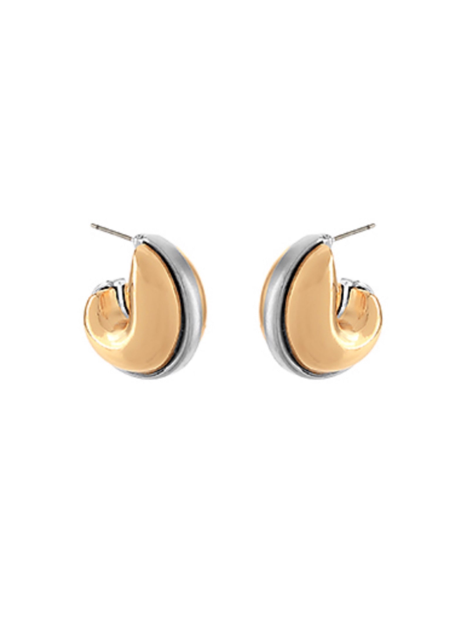 All Puffed Up Two-Tone Earrings