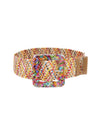 Toss The Confetti Buckle Rattan Belt