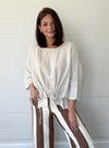 Orange Amore One Size Linen Top