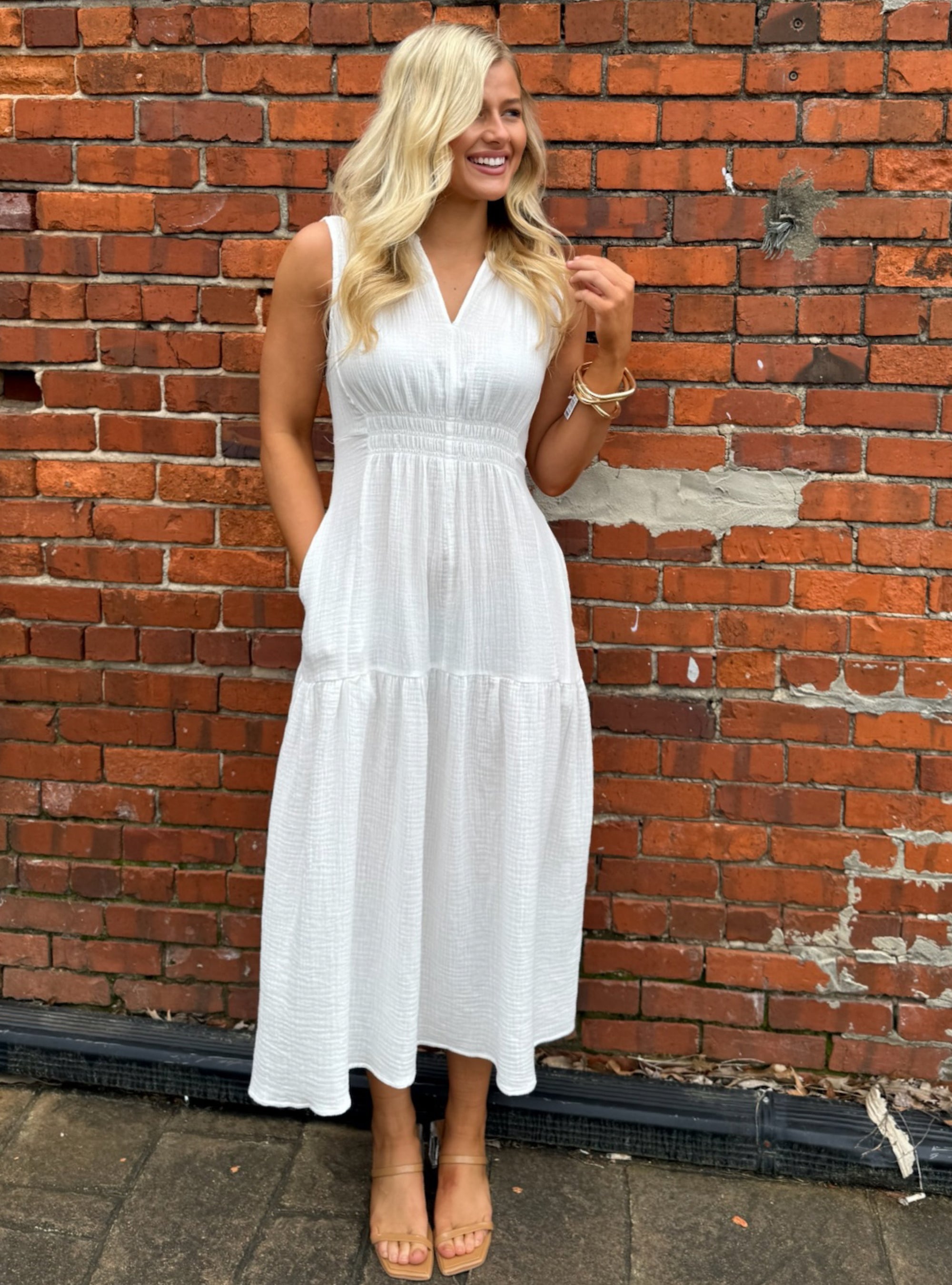 Sea You At The Shore Gauze Midi Dress