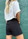 Looking So Chic In My Black Shorts