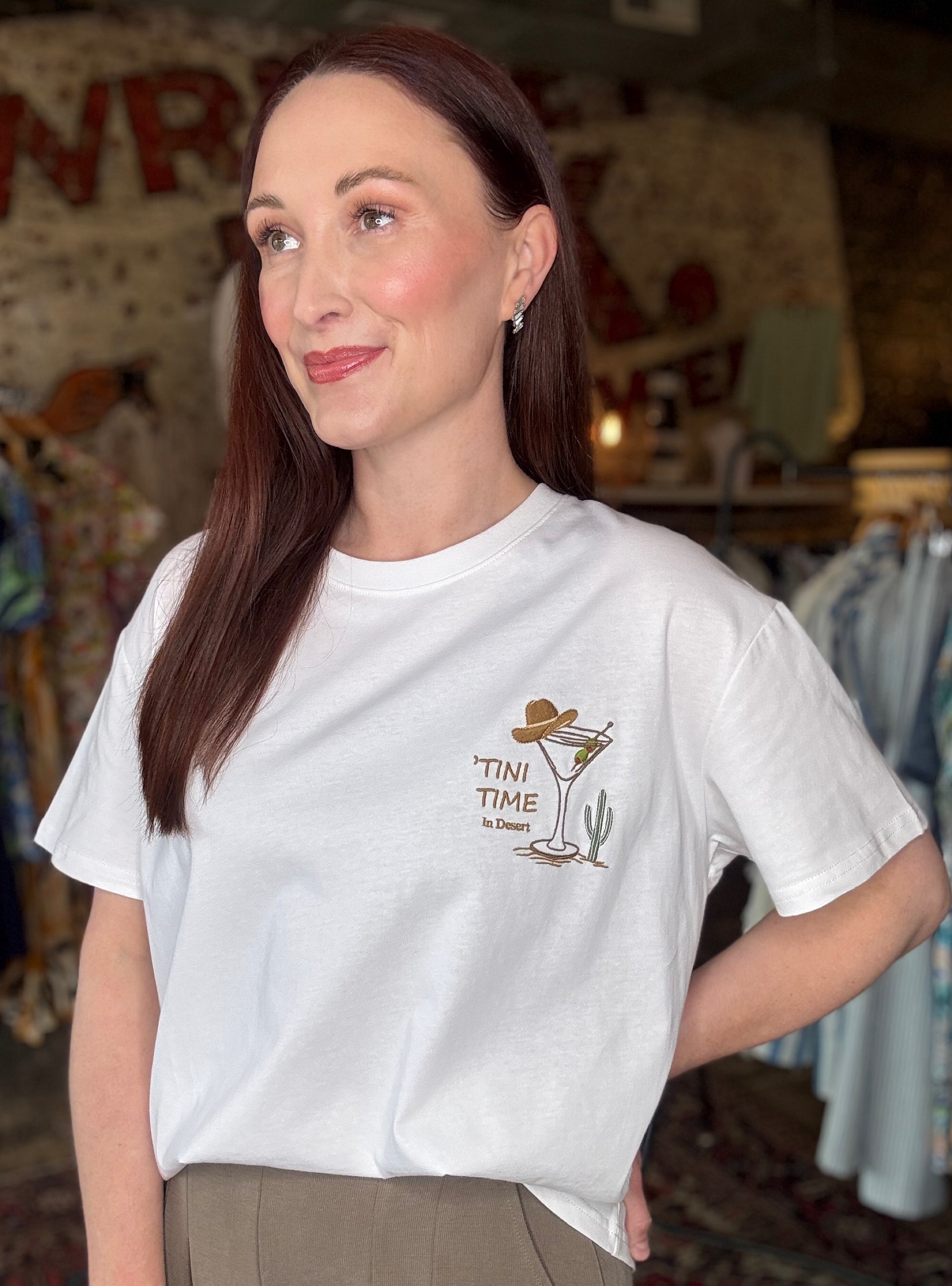 ‘Tini Time White Graphic Tee