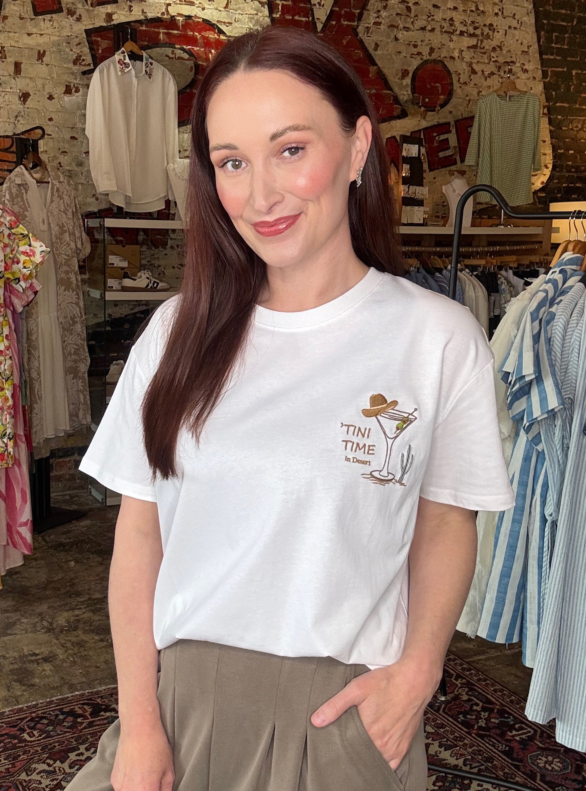 ‘Tini Time White Graphic Tee