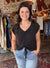 Oh So Soft Ruched Modal Top - Black