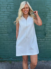 Saturday White Fever Stretch Denim Dress