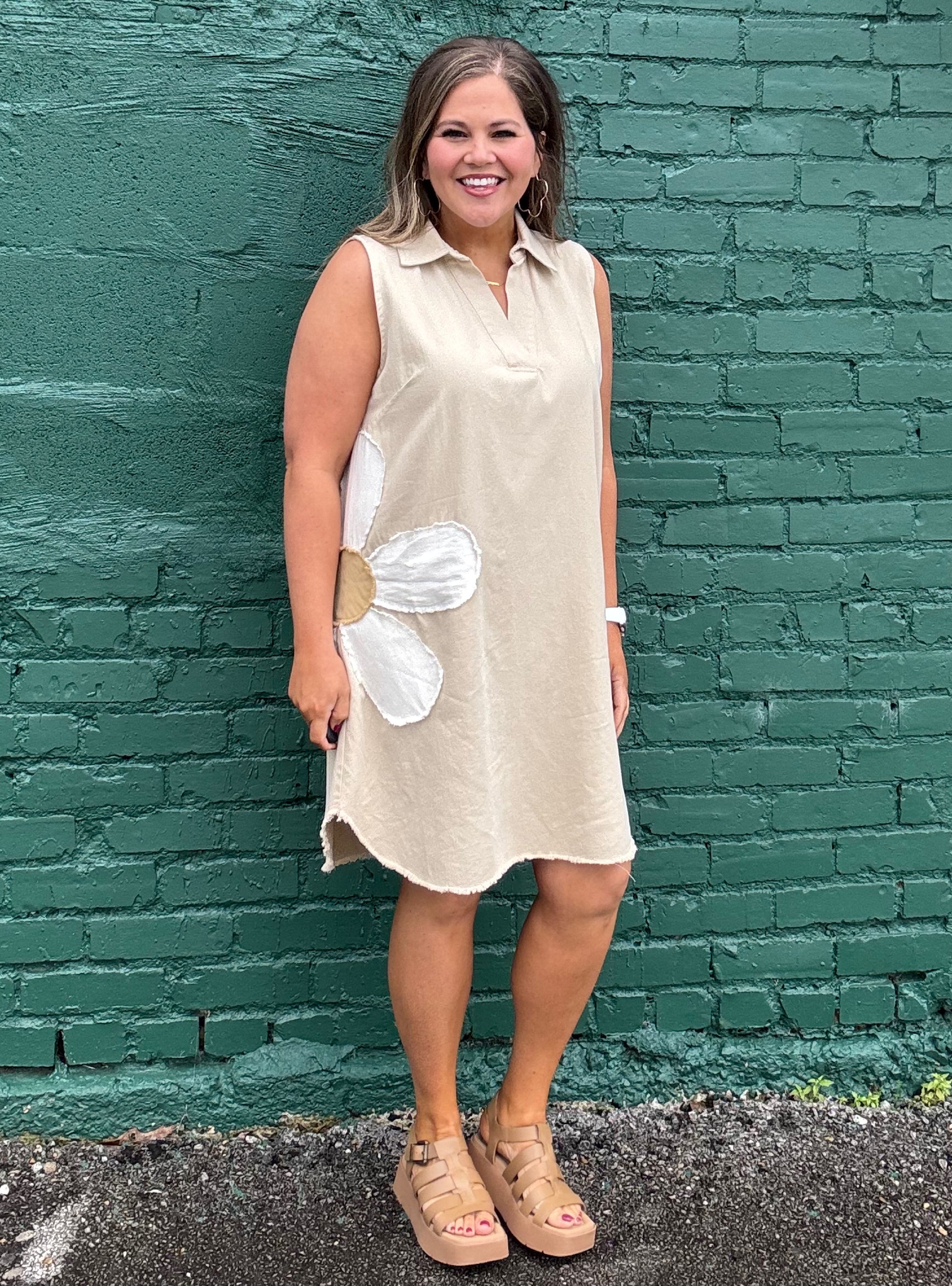 Roof Taupe Party Dress