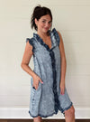 It Comes In Waves Denim Dress