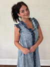 It Comes In Waves Denim Dress