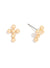 Having A Ball In My Pearl Post Earrings - Gold