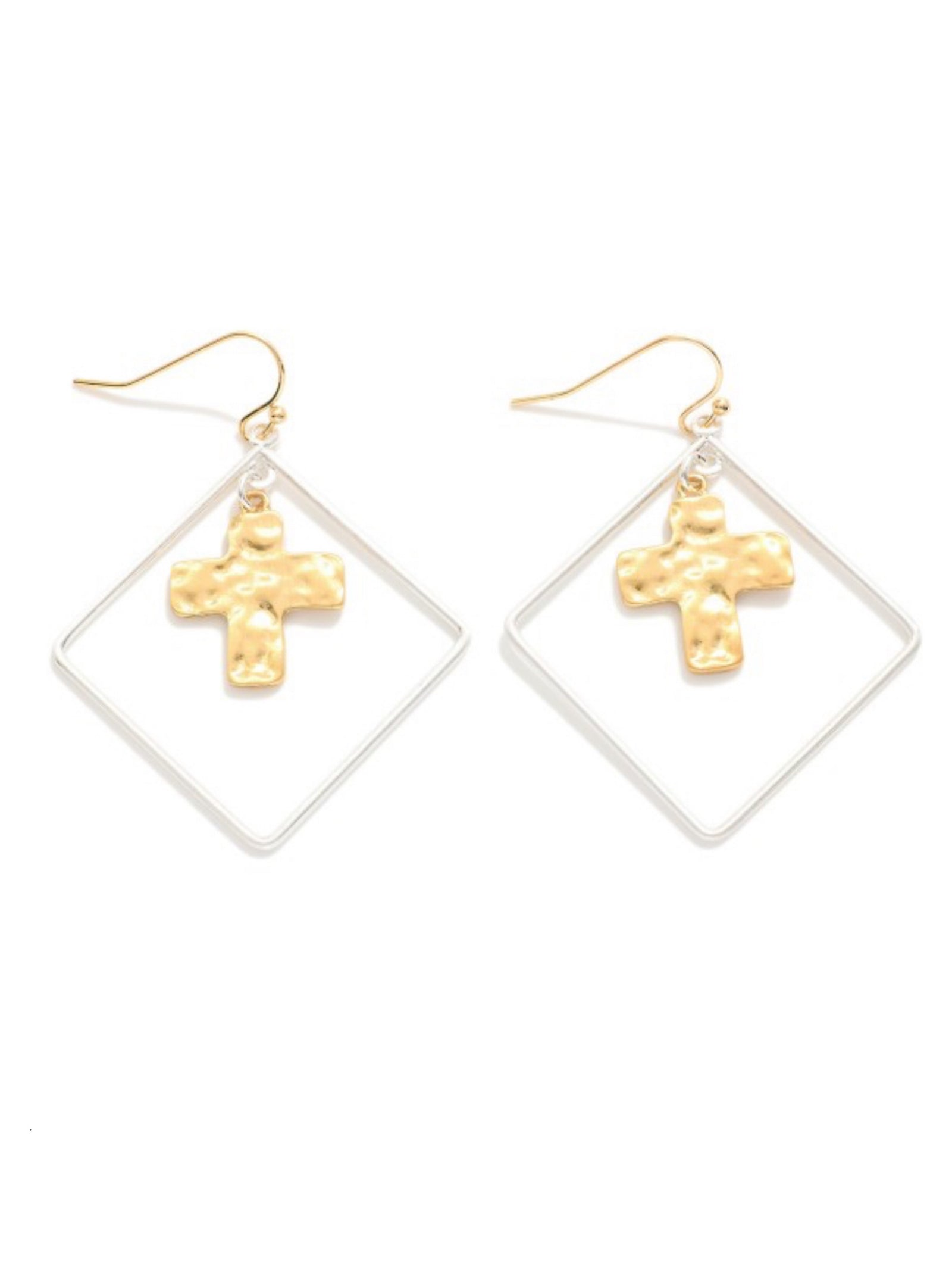 Nesting In Faith Two-Tone Earrings
