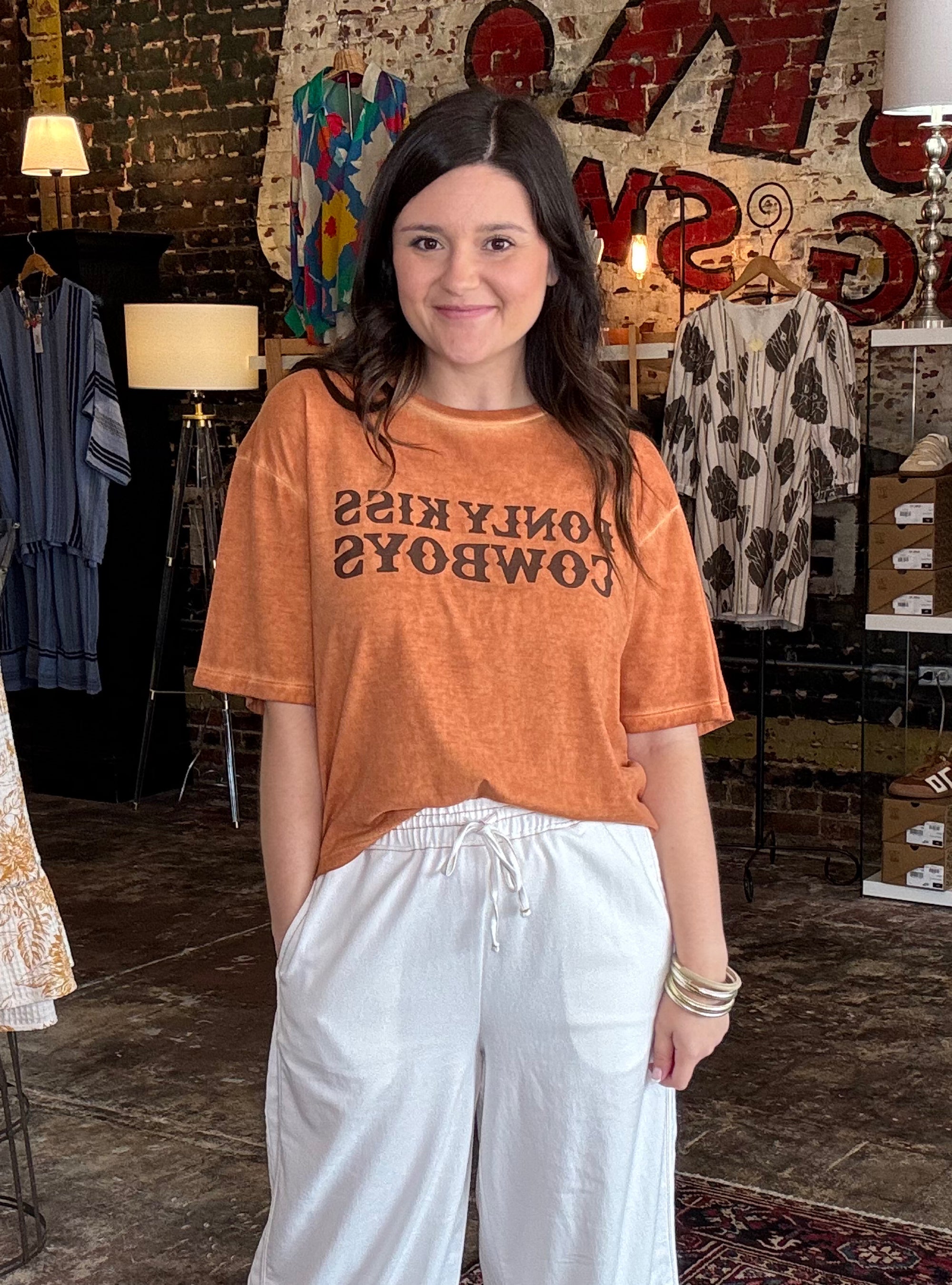 I Only Kiss Cowboys Vintage Tee