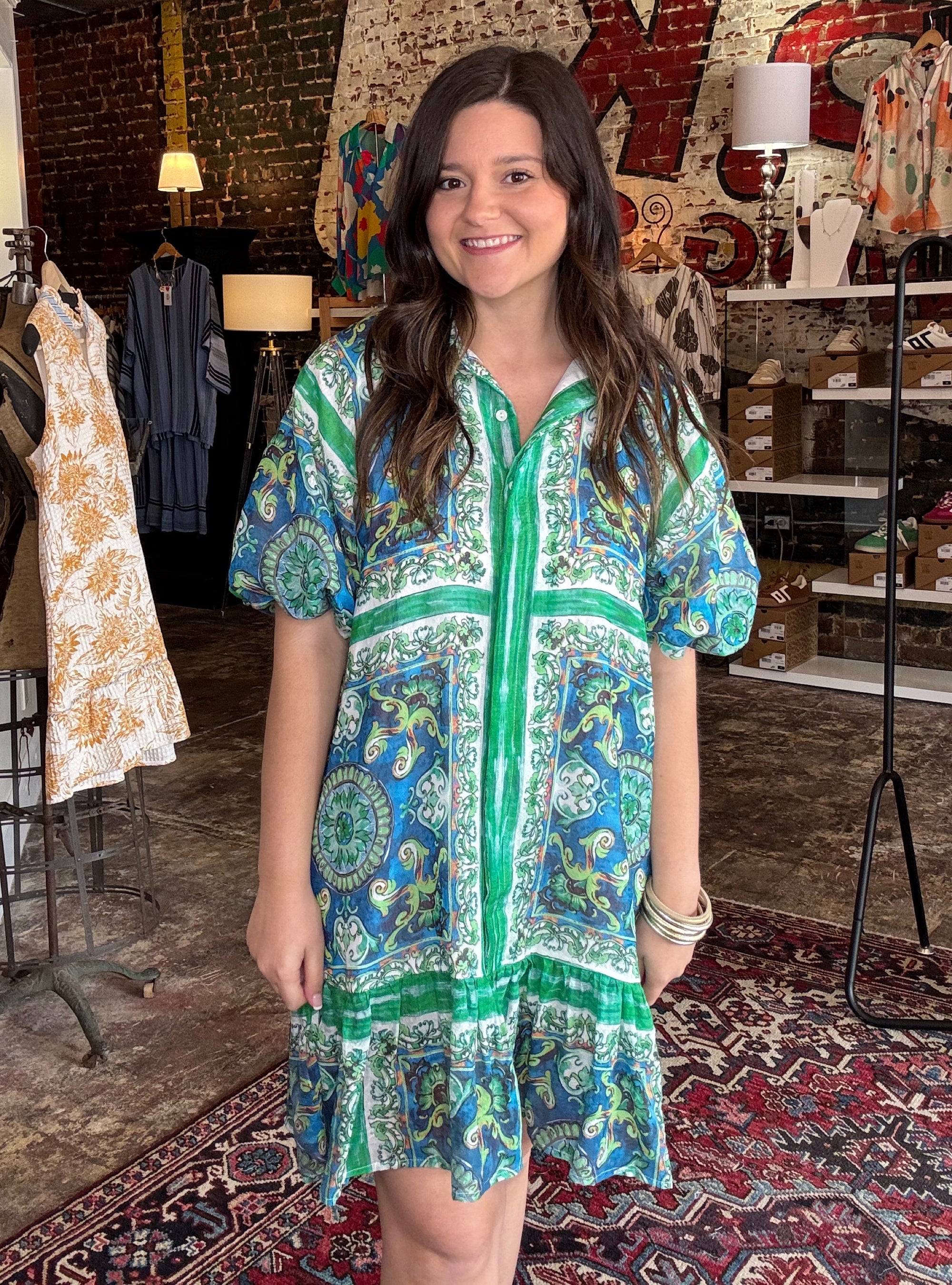 Boho Dreams Scarf Print Dress