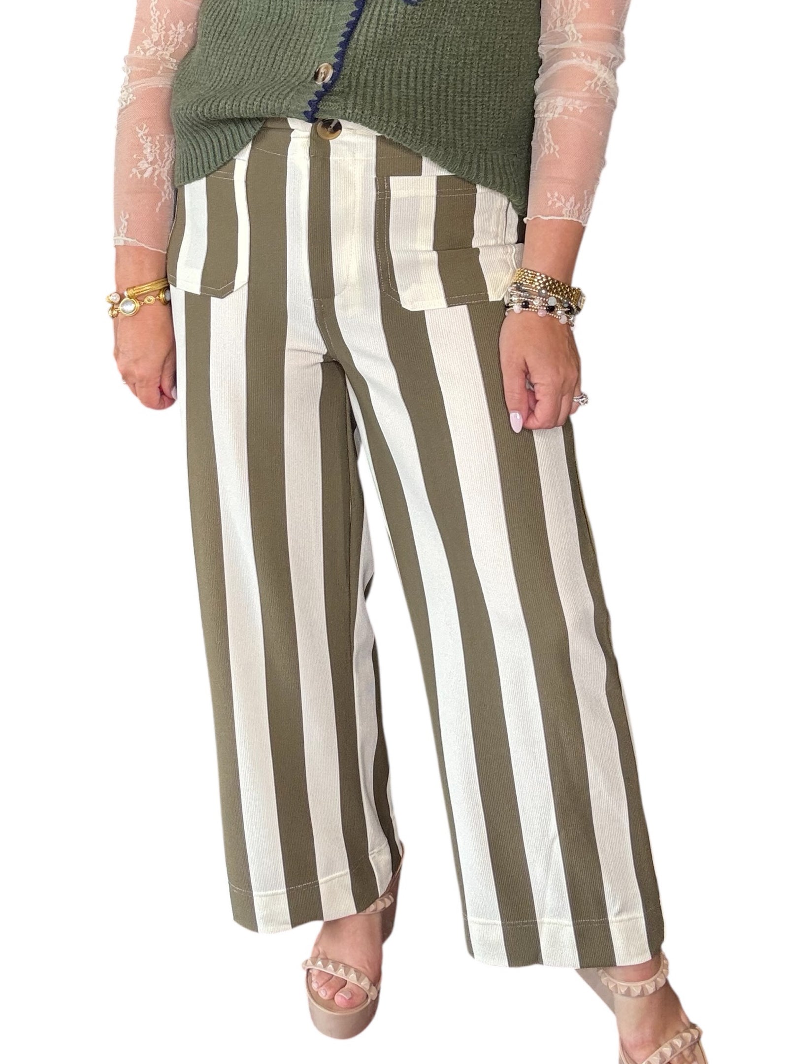Make A Statement Striped Ankle Pant