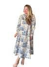 Uncle Frank Toile Blue Midi Dress
