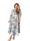 Uncle Frank Toile Blue Midi Dress