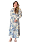 Uncle Frank Toile Blue Midi Dress