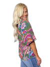 Electric Bloom Printed Top