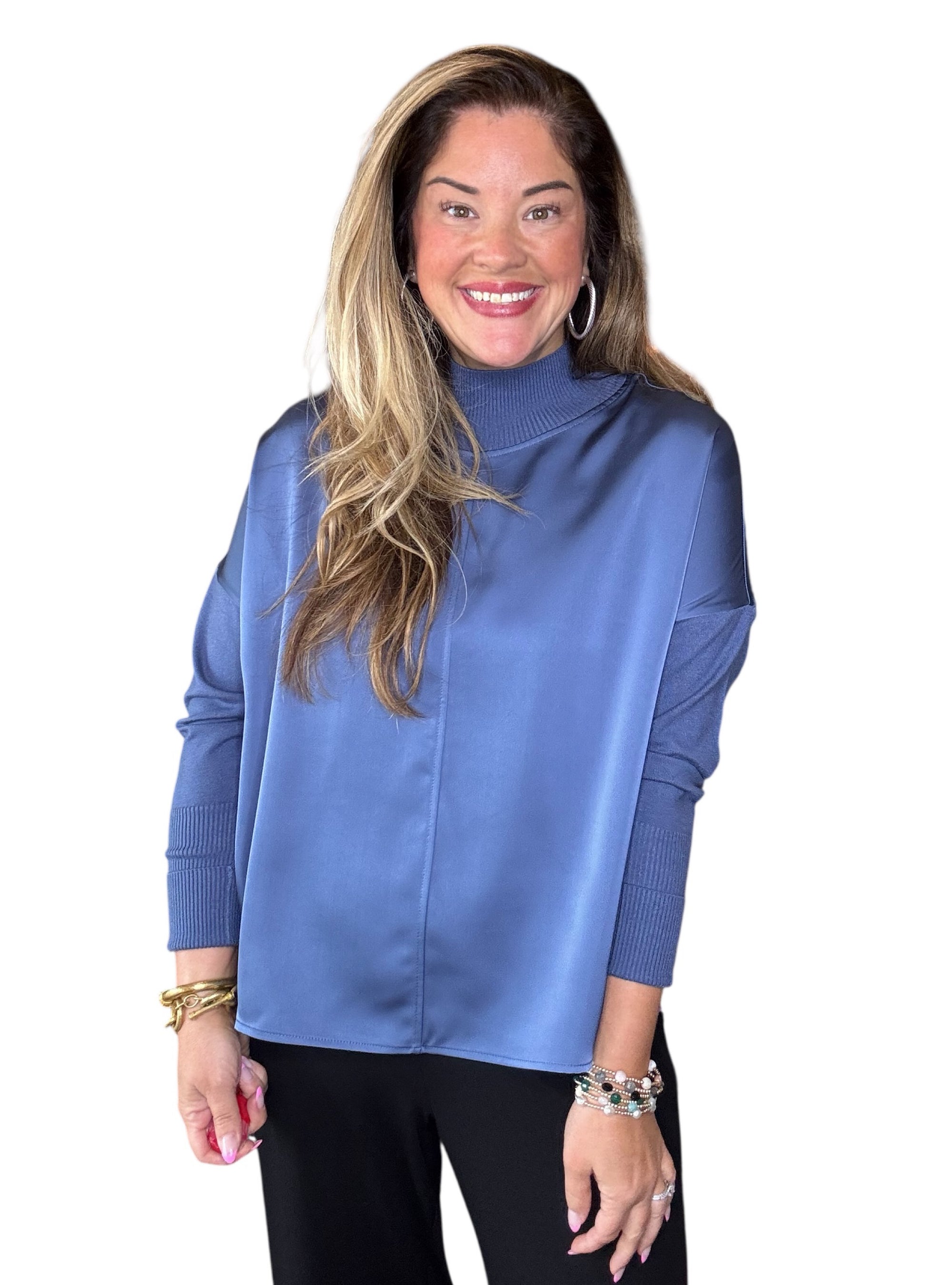 Charlie B Satin Knit Top