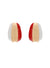 Game Day Half Hoop Earrings - Red & White